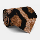 Cravate Bronze Leopard Cheetah Print (Roulé)