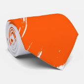 Cravate Brosse orange Arrière - plan blanc moderne #2 (Roulé)