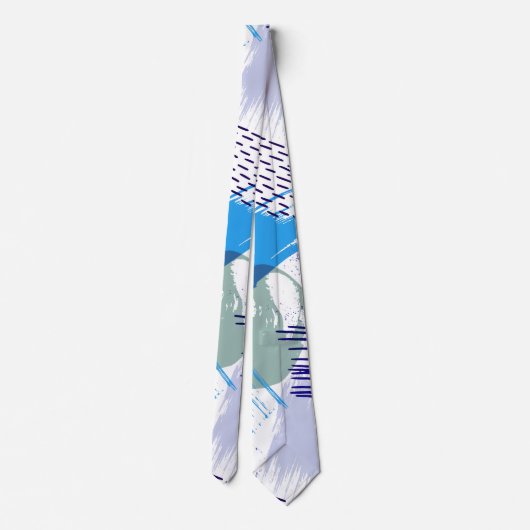 Cravate Brosses colorées abstrait motif (Dos)