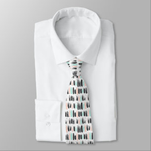 Cravate Brosses et motif de courses d'encre
