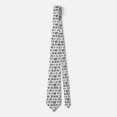Cravate Brosses et motif de courses d'encre (Devant)