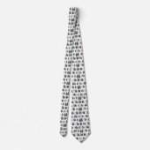 Cravate Brosses et motif de courses d'encre (Dos)