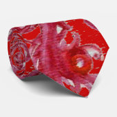 Cravate BROUILLES ROUGES MAGIQUES FLEUVES violettes roses (Roulé)