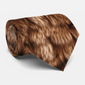 Cravate Brown Animal Fur Texture  (Roulé)
