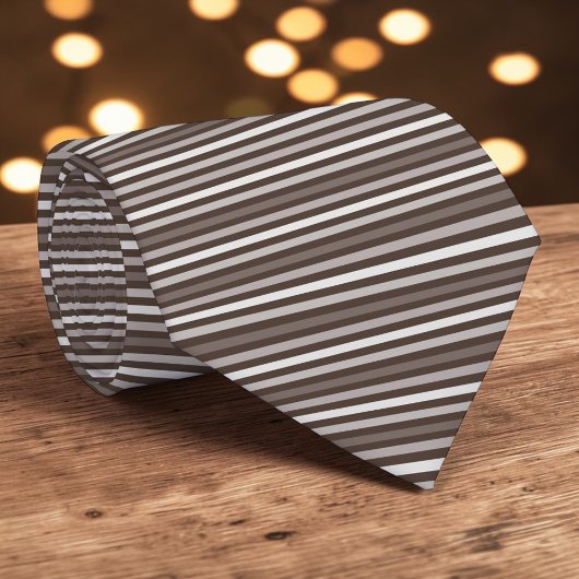 Cravate Brown Color Stripes Necktie