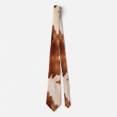 Cravate Brown Cream Southwest Cowhide Christmas (Devant)