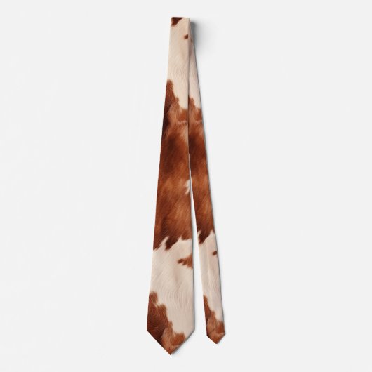 Cravate Brown Cream Southwest Cowhide Christmas (Devant)