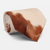 Cravate Brown Cream Southwest Cowhide Christmas (Roulé)