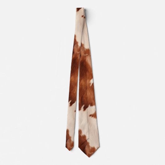 Cravate Brown Cream Southwest Cowhide Christmas (Dos)