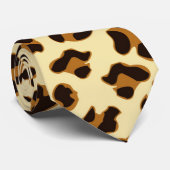 Cravate Brown de motif d'impression de peau de (Roulé)
