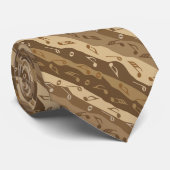 Cravate Brown de notes de musique (Roulé)