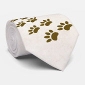 cravate Brown empreintes de pattes (Roulé)