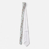 Cravate Brown en blanc anglais Bulldog Sit Joty (Dos)