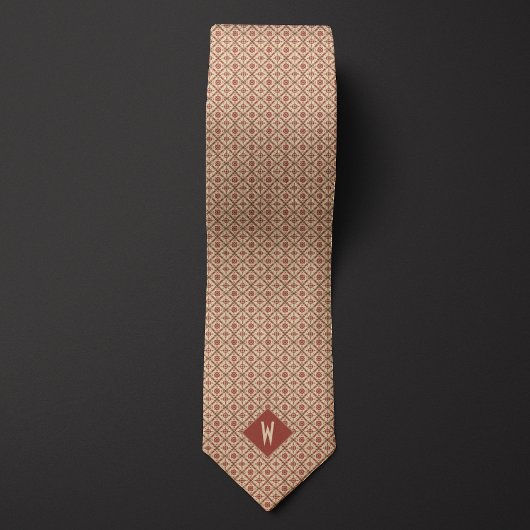 Cravate Brown et Motif de sable d'inspiration aztèque
