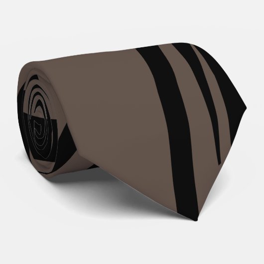 Cravate Brown Et Noir (Roulé)