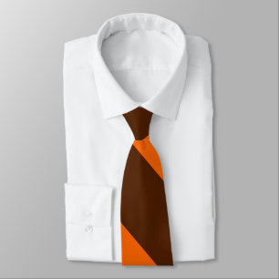 Cravate Brown et Orange Broad University Stripe