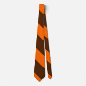 Cravate Brown et Orange Broad University Stripe (Devant)