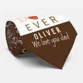 Cravate Brown Meilleur papa Jamais mignon Cool Fête des pè (Roulé)