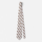 Cravate Brown Mini Goldendoodle Cute Cartoon Dog Pattern (Devant)