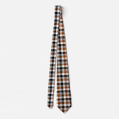 Cravate Brown noir blanc Twill En vichy design (Dos)