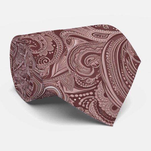 Cravate Brown Paisley (Roulé)
