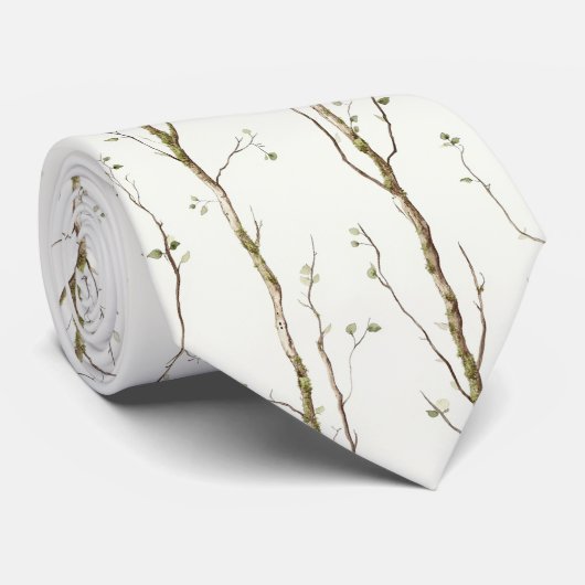 Cravate Brown Pine Cones  (Roulé)