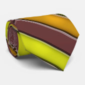 Cravate Brown rayée jaune orange (Roulé)