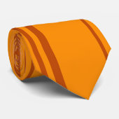 Cravate Brown rétro rayée orange (Roulé)
