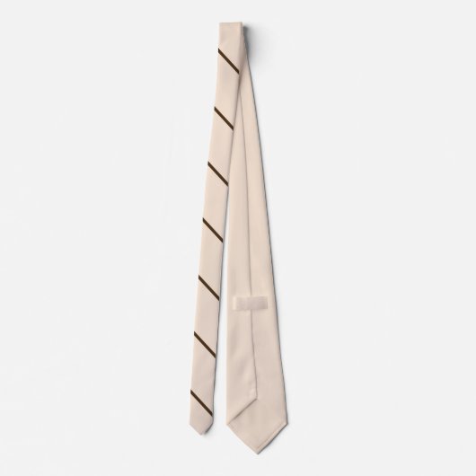 Cravate brun et diagonale classique de crème barrée (Dos)