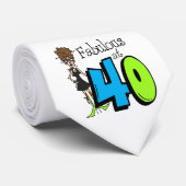 Cravate Brune fabuleuse à l'anniversaire 40 (Roulé)