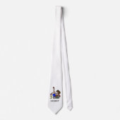 Cravate Brunette Ham Radio Pin-up Girl Tie  Customize It! (Devant)