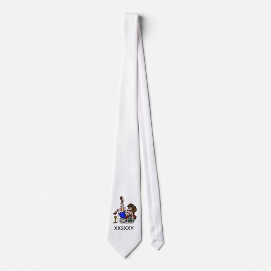 Cravate Brunette Ham Radio Pin-up Girl Tie  Customize It! (Devant)
