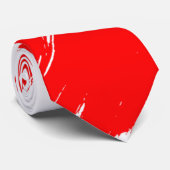 Cravate Brush rouge Arrière - plan blanc moderne (Roulé)