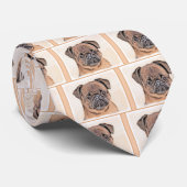 Cravate Bruxelles Griffon Smooth Painting Original Chien A (Roulé)