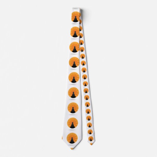 Cravate buddha in the sunrise,buddhism,zen, (Devant)