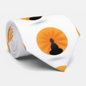 Cravate buddha in the sunrise,buddhism,zen, (Roulé)