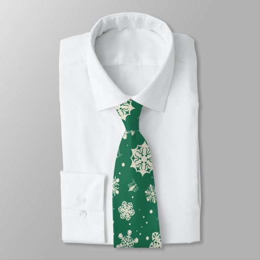 Cravate Buddy le Motif Elf Snowflake (Attaché)