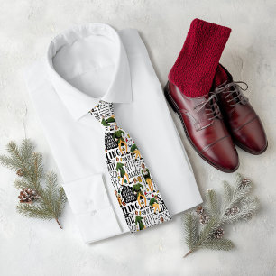 Cravate Buddy the Elf Quote Pattern