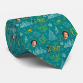 Cravate Buddy the Elf Teal Quote Pattern (Roulé)