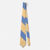 Cravate Buff et Sky Blue Large University Stripe (Devant)