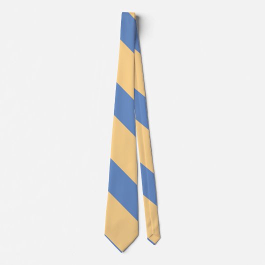 Cravate Buff et Sky Blue Large University Stripe (Devant)