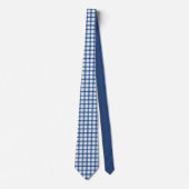 Cravate Buffalo Check bleu & blanc Rustic Plaid Motif (Devant)