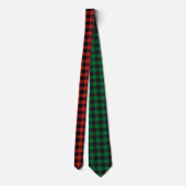 Cravate Buffle rouge vert réversible chèque Noël (Dos)