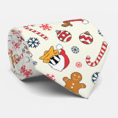 Cravate BUGS BUNNY™, DAFFY DUCK™ & Lola Christmas Pattern (Roulé)