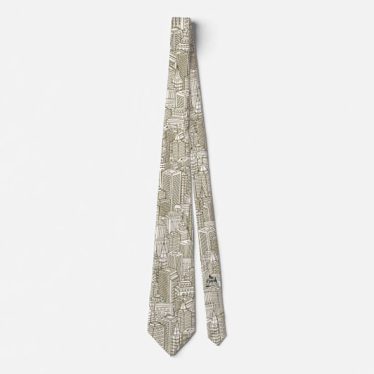 Cravate Building Lines Architect Unique Hommes Neckties (Devant)