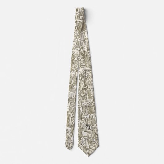 Cravate Building Lines Architect Unique Hommes Neckties (Dos)