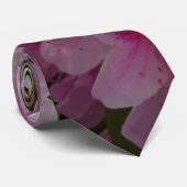 Cravate Buisson d'azalée rose floral de printemps (Roulé)