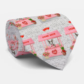 Cravate Bull Terrier Chien Valentine's Day Kissing Booth (Roulé)