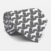 Cravate Bull Terrier Dog Silhouette Pattern Cool Canine (Roulé)