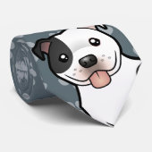 Cravate Bull-terrier du Staffordshire de bande dessinée (Roulé)